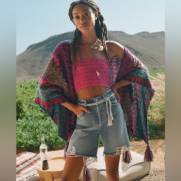 Anthropologie Fringed Knit Kimono - Picture 4 of 6